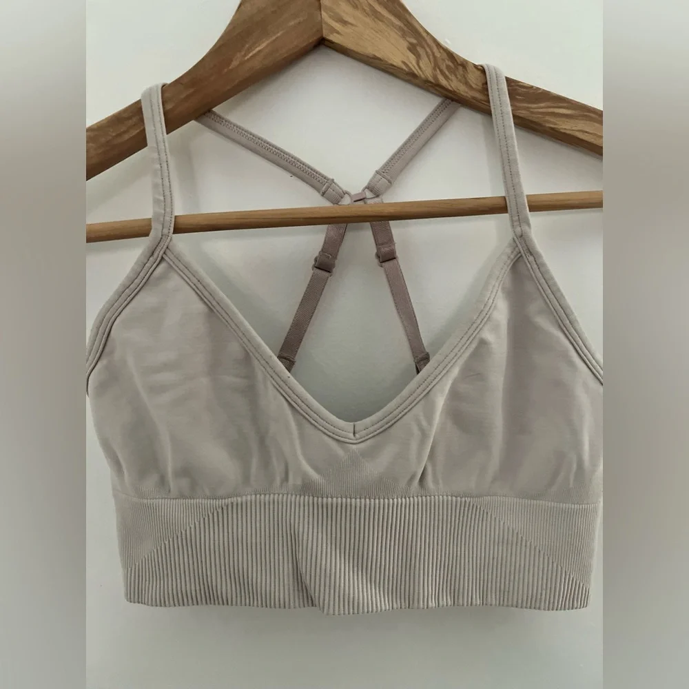 Lululemon Seamless Light Taupe Bralette with Strappy Back